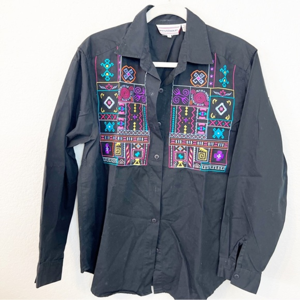 Vintage Westbound Southwestern Colorful Button Down Shirt